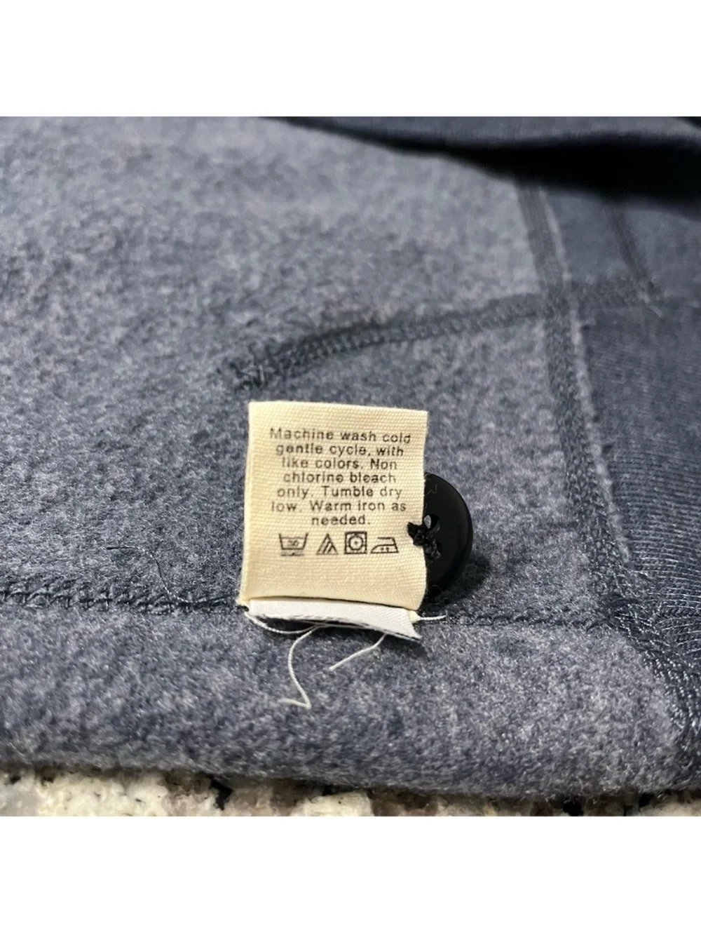 J Crew Hoodie L Henley Blue